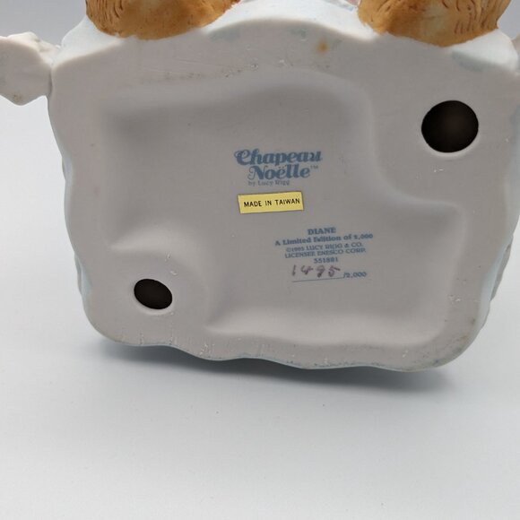 Chapeau Noelle by Lucy Rigg Diane Bride Bear Figurine 1993, Limited Edition - Picture 7 of 11